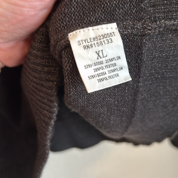 Pink Clover Long Sleeve Crewneck Sweater Dark Charcoal Heather Size XL - Picture 7 of 7